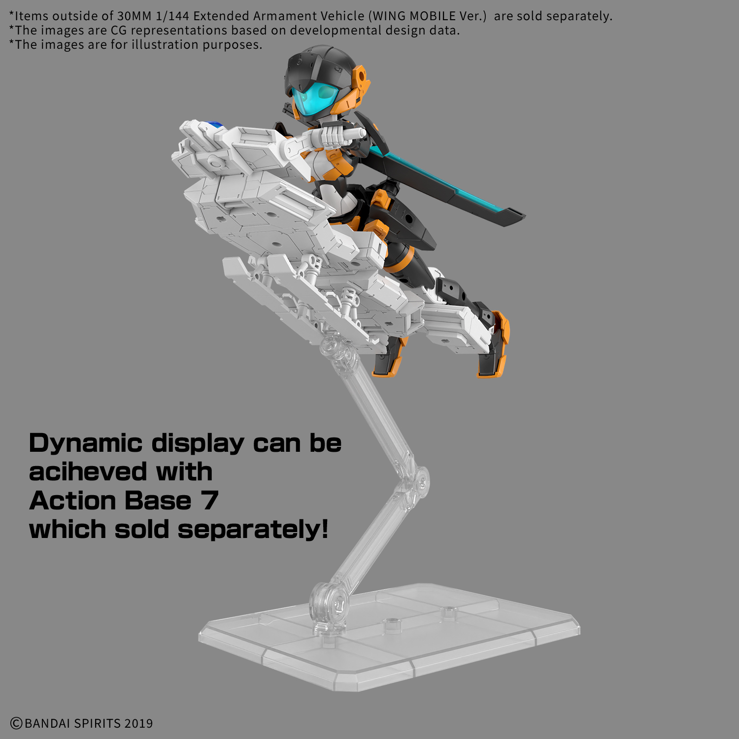 Bandai 30MM 1/144 Extended Armament Vehicle (Wing Mobile Ver.) - Image 7